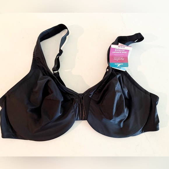 NWT Olga Signature Comfort Side Support Black Bra 42C - Picture 1 of 5